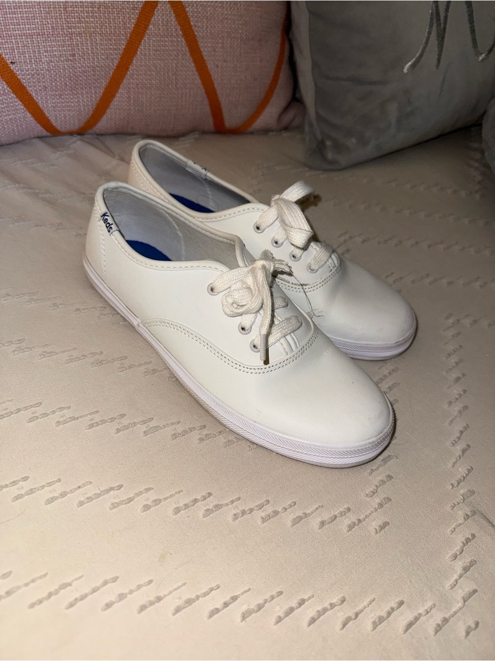 Keds White Low-Top Lace-Up Sneakers